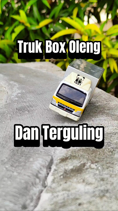 Nikung Sambil Oleng Truk Box ini Akhirnya Terguling