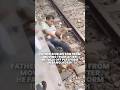 Man protects fallen 2-year-old son from moving train in Bangladesh