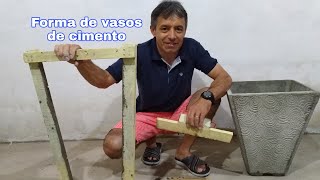 Como fazer vasos de cimento com forma - Artes Antônio Carlos