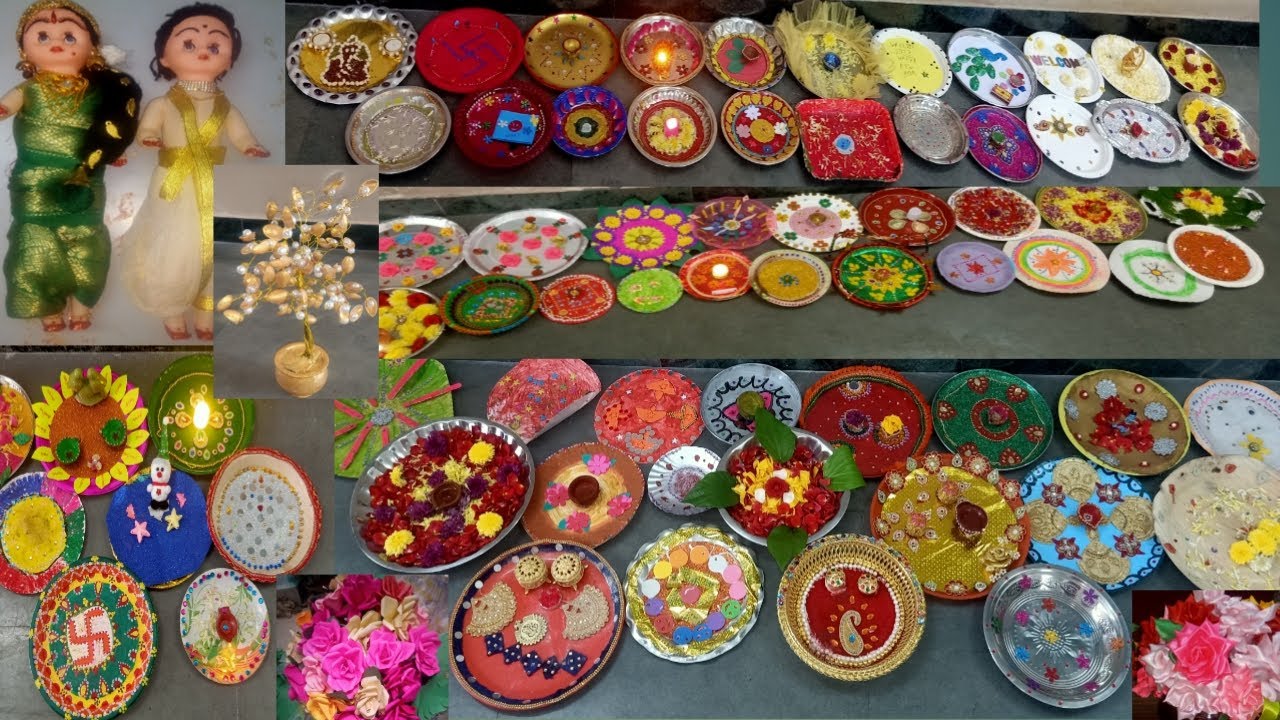 Create beautiful Aarthi plates How to make Aarthi plates DIY