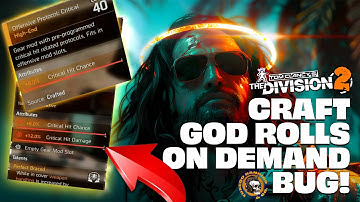 Hurry! The Division 2 Max Gear Craft Bug Won