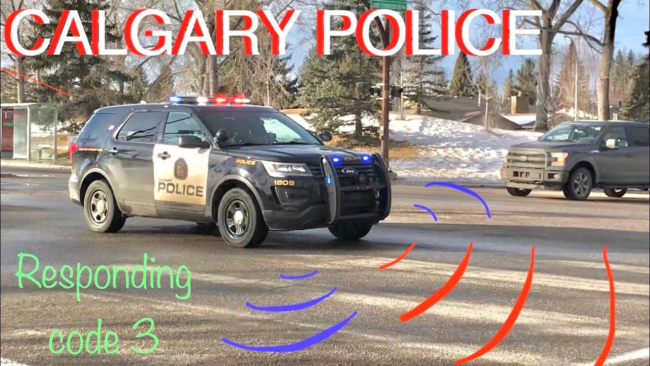 CPS | Calgary police unit responding code 3 with RUMBLER