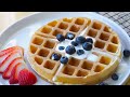 Secret Ingredient for crispy Waffles |The Best Waffle recipe [ASMR]