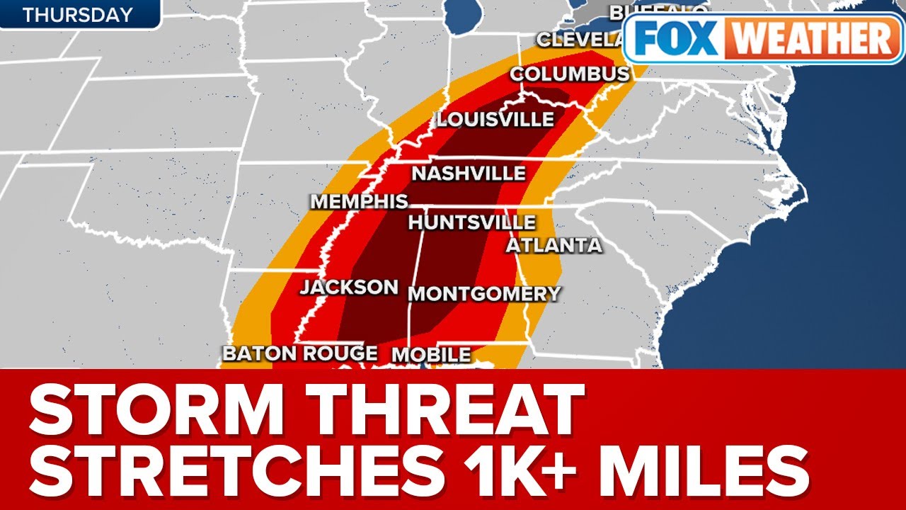 Severe Storm Threat Stretches Over 1,000 Miles From Great Lakes To The ...