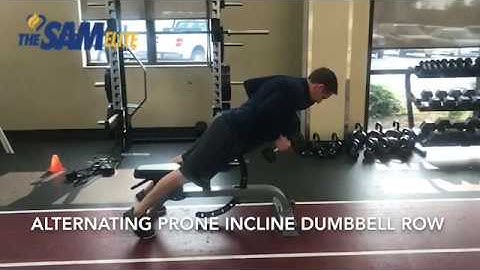 Prone Incline Alternating Dumbbell Row