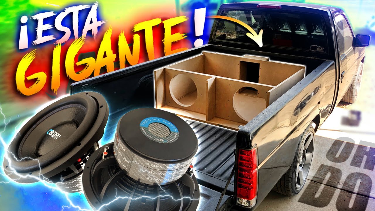 CAR AUDIO | CAJON 4to ORDEN para BAJOS TRIPLE IMAN | EQUIPO SONIDO en PICKUP D21 | OrdoTunes - YouTube