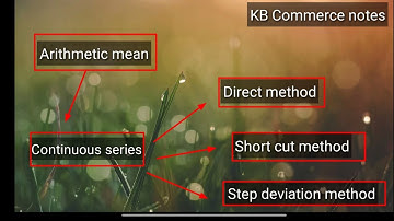 Continuous series of Arithmetic mean with 3 methods