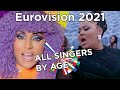 Eurovision 2021 - All Singers by Age (from oldest to youngest) with full names