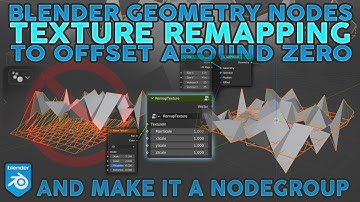 Blender Geometry Nodes Texture Remapping to Offset around Zero Nodegroup Tutorial Displace Normalize