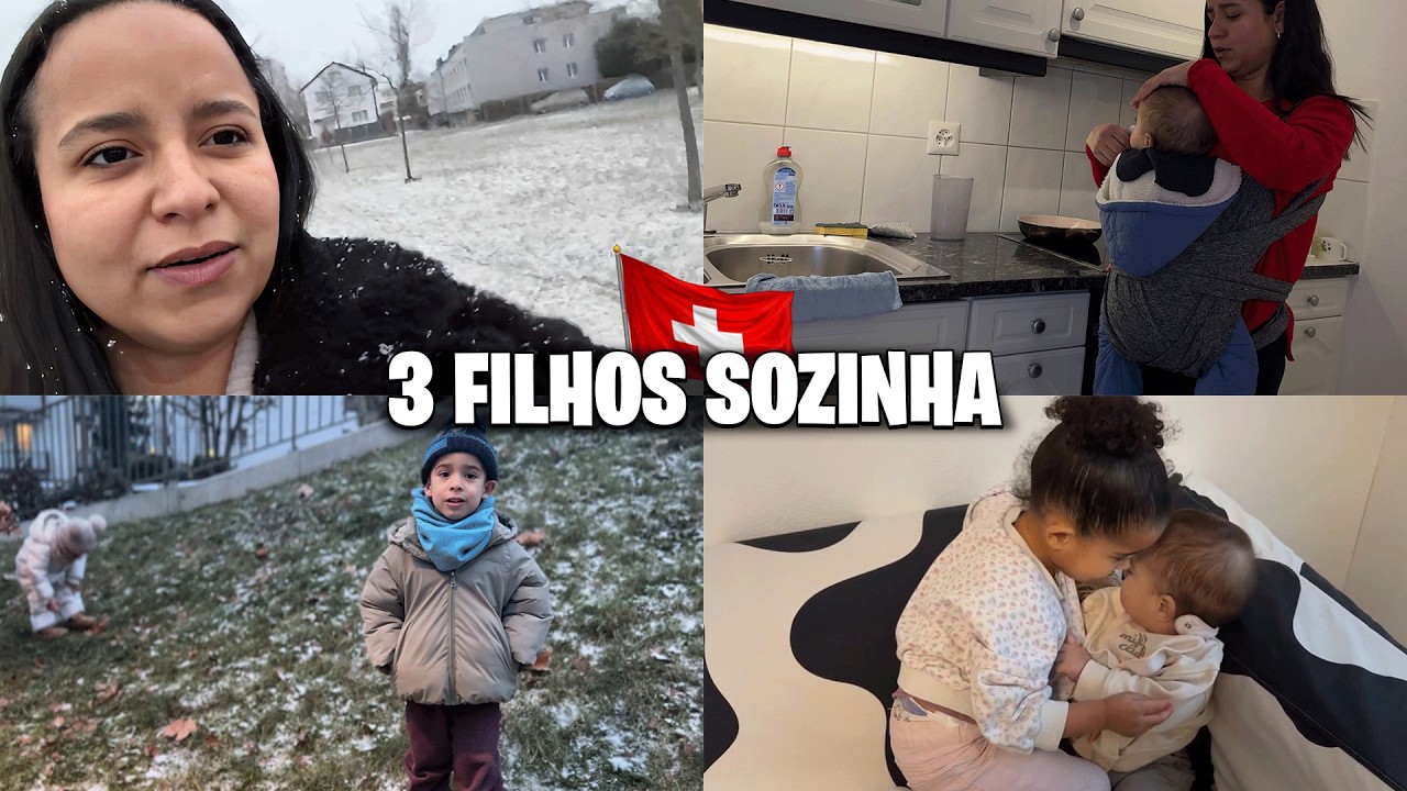 MÃE SOLO COM 3 FILHOS NO INVERNO SUÍÇO ❄️ | ROTINA REAL