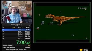 Jurassic Park (NES) speedrun in 32:44 by Arcus