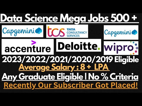 Data Science Mega Jobs 500 + Hiring Partner 