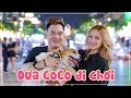 Xoài VLOG | Đưa CoCo ra phố đi bộ chơi với máy bạn cún con