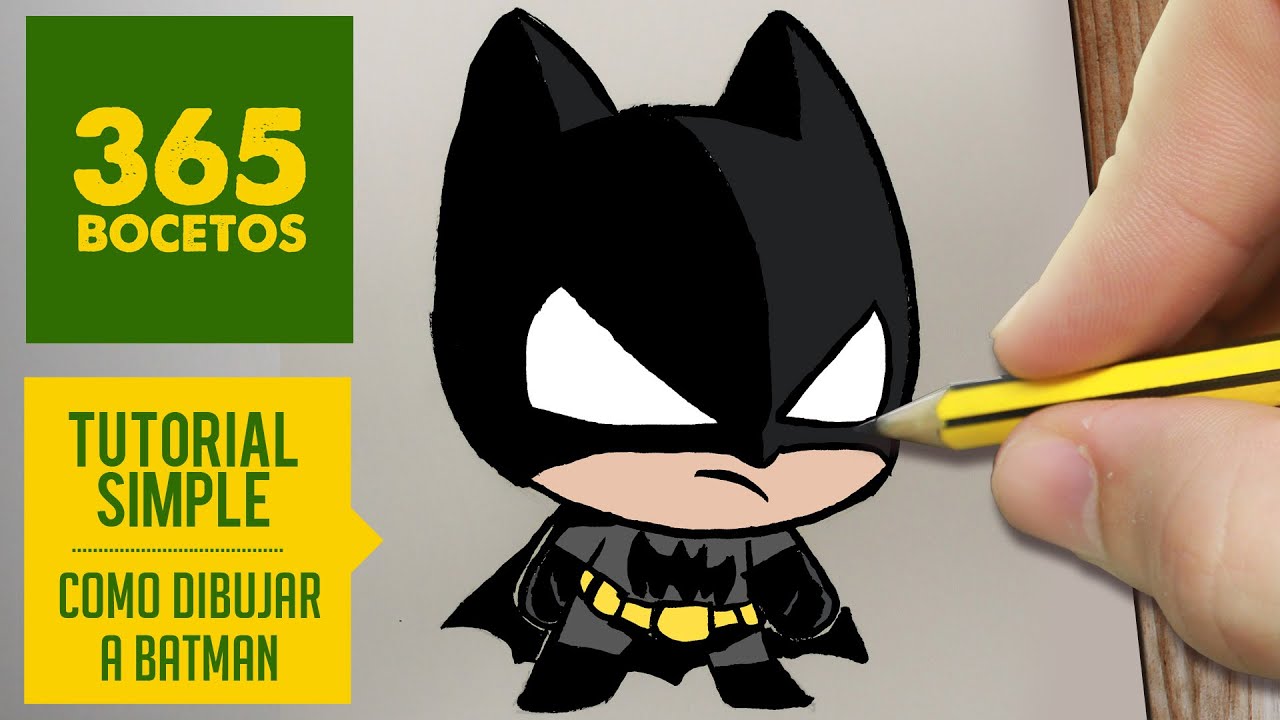 COMO DIBUJAR BATMAN KAWAII PASO A PASO - Kawaii facil - How to draw Batman  - YouTube