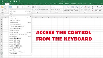 How to access the ribbon with the help of keyboard in Excel.