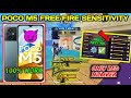 Poco M5 Best Free Fire Sensitivity Setting For Headshot || Poco m5 Headshot Setting 
