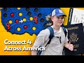 We played connect 4 by travelling to actual us states