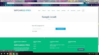 Shortcodes included with WPCargo Track & Trace