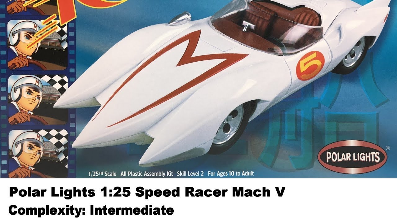 Polar Lights 1:25 Speed Racer Mach V Kit Review - YouTube