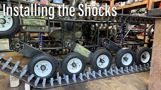 adding the Shocks On My Homemade Ripsaw Tank Build!