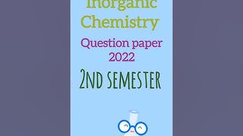 MDU MSC 2022  ~ 2nd sem ||Inorganic Chemistry  || MDU Chemistry Questions Paper 2022