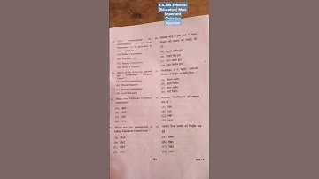 B.A.2nd Semester (Education) Most Important Objective Question With Answer