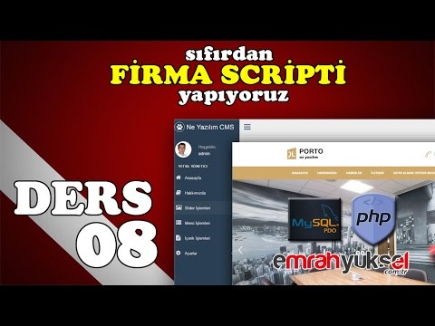 84-Php Dersleri - Bölüm 08- Pdo Yönetim Panelli Porto Firma Scripti Mysql Veri çekme-02