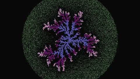 Diffusion Limited Aggregation (DLA) Simulation