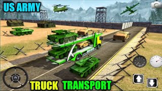 Us Army Truck Transport - Car Transporter Truck Game New Game 2022 - Android Gameplay - URTT37 screenshot 3