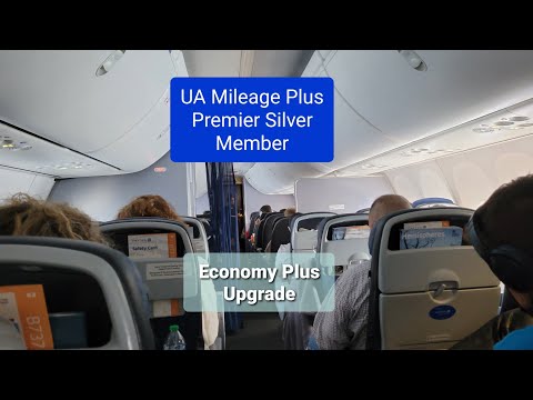 Review: United Airlines Frequent Flyer Premier Silver Member - Economy Plus #upgrade #mileage #plus