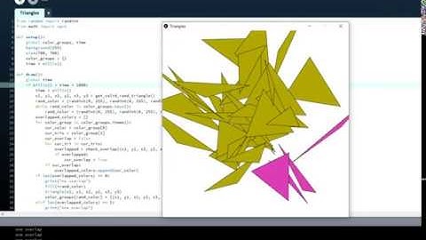 Processing - Overlapping Triangles