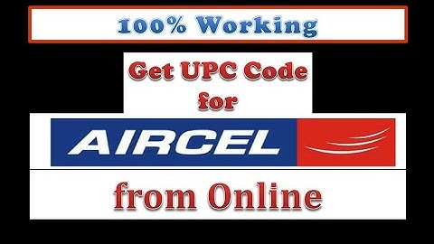 Generate UPC (PORT CODE) for aircel easily