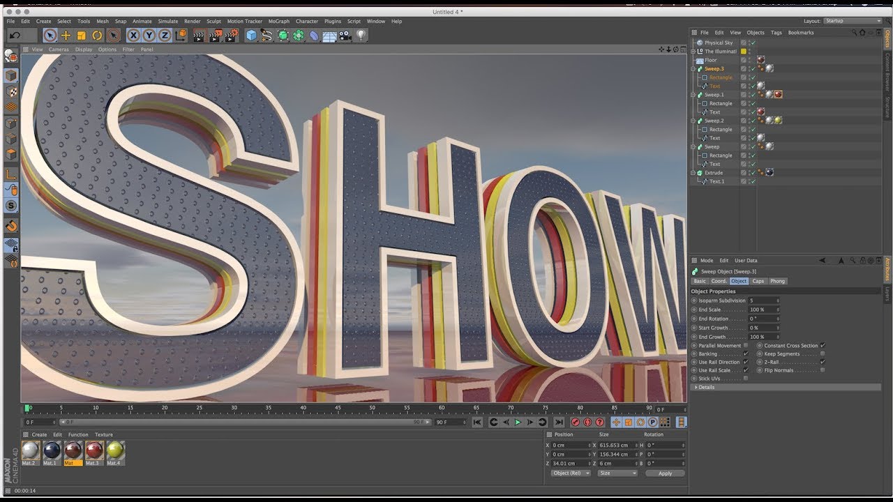 Type Text Spline in Cinema 4D Tutorial - YouTube