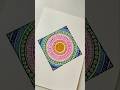 Colour mandala🌈 square Mandala♦️ #art #shorts #mandala #drawing #painting #trending #viralshorts