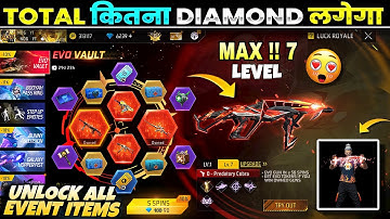 NEW EVO VAULT EVENT FREE FIRE | COBRA MP40 RETURN EVENT SPIN | FF NEW EVENT | FREE FIRE NEW EVENT