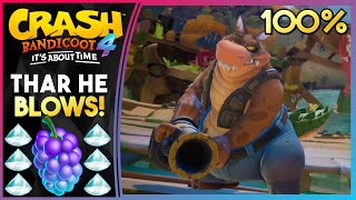 THAR HE BLOWS! N.VERTED - HIDDEN GEM! ALL GEMS! - Crash Bandicoot 4: It's About Time