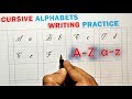 Learn to Write cursive handwriting alphabets for beginners | capital and small | Improve handwriting