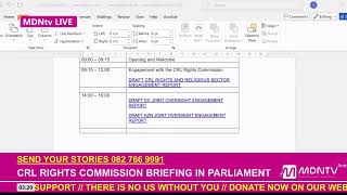 LIVE: PARLIAMENT REVIEWS CRL COMMISSION REPORT AND OVERSIGHT FINDINGS | 04 AUGUST 2026