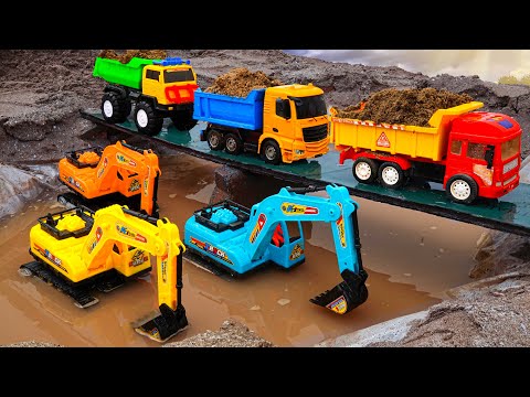 Video Máy xúc, Ô tô tải hái hoa quả, Khủng long, Xe trộn bê... - youtube