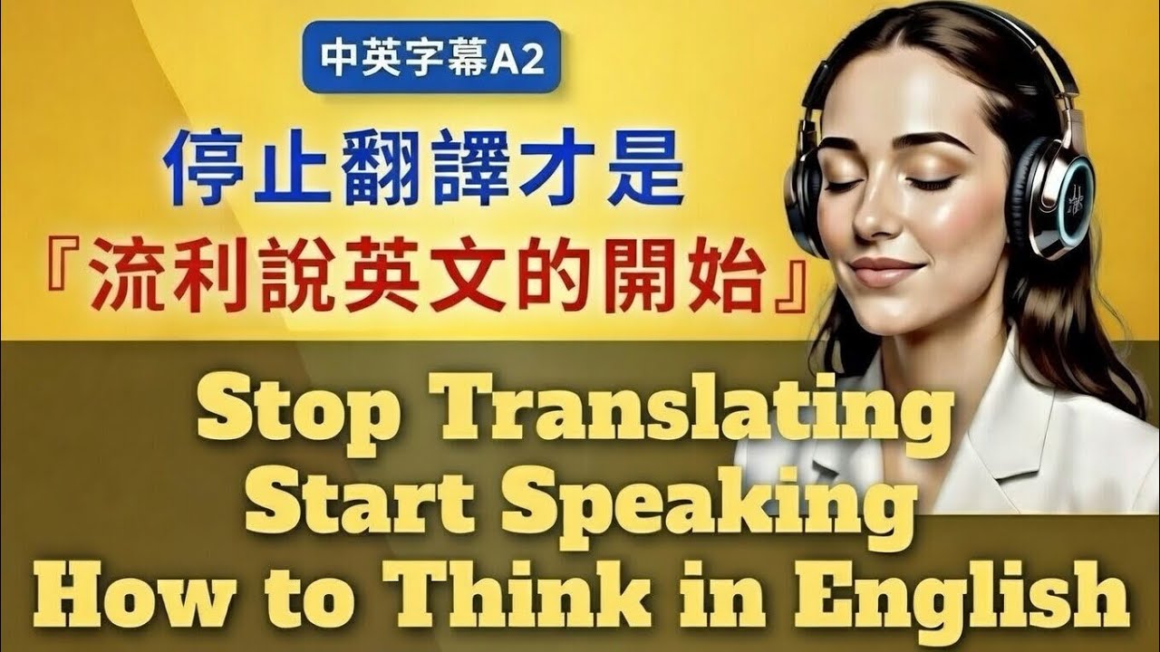 停止翻譯才是『流利說英文的開始』｜Think in English, Speak with Confidence ｜中英字幕 (A2 Level)