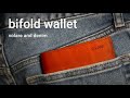 Membuat dompet kulit/BIFOLD WALLET/ leather craft/DIY leather wallet/(レざークラフト)