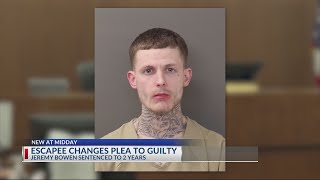 Inmate arrested after escaping security facility pleads guilty