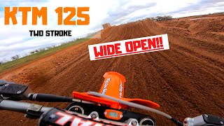 KTM 125 WIDE OPEN AT EUROPES FASTEST SAND TRACK!?