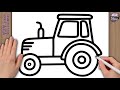 Very Easy????TRACTOR Drawing for Kids || How to Draw Tractor for Kids????