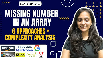 Missing Number | Must Do Interview Questions | Geeks For Geeks | SDE
