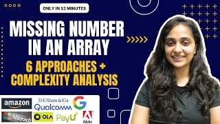 Missing Number | Must Do Interview Questions | Geeks For Geeks | SDE