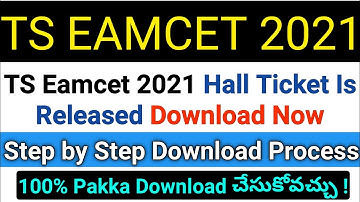how to download ts eamcet hall ticket 2021 in telugu