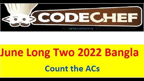 Count the ACs #codechef #rionmahmud