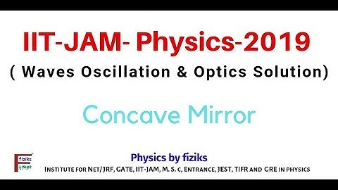 IIT JAM Physics 2019- Solution-Waves Oscillation and Optics-Image height from concave mirror
