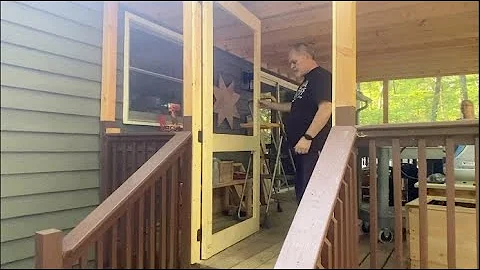 Don't spend $600.00 Learn how to build and frame a  screen door for  $37.00!